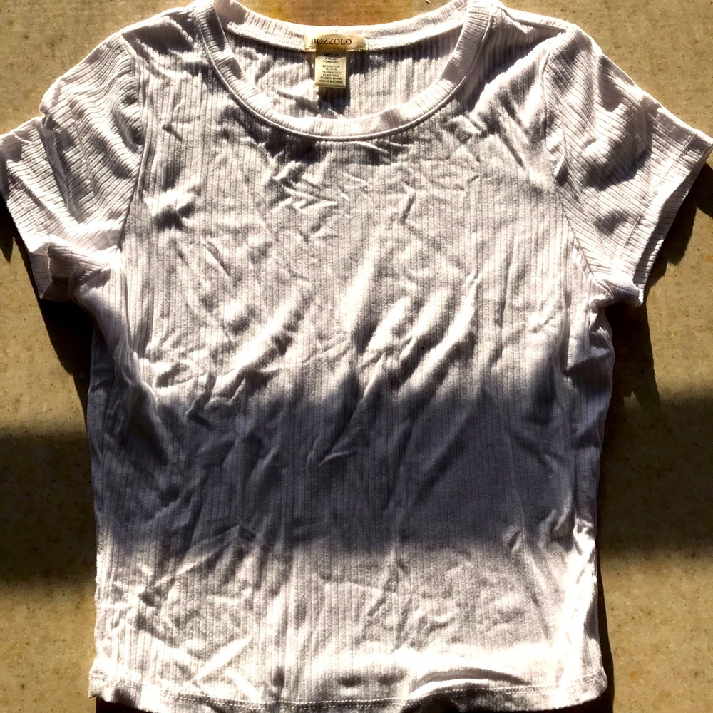 Two Target Shirts (white crop top)